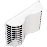 Deflect-O  Jordan  7 in. L x 4 in. Dia. White  Aluminum  Under Eave Dryer Vent