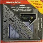 Swanson Tool S0101CB Speed Square with Book and Combination Square Value Pack