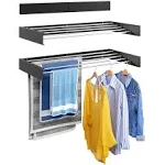 kenvc 40&#034; Wide Laundry Room Drying Rack Wall Mounted, Space Saver &amp; Retractab...