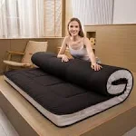 MAXYOYO Padded Japanese Floor Mattress, Full / Black