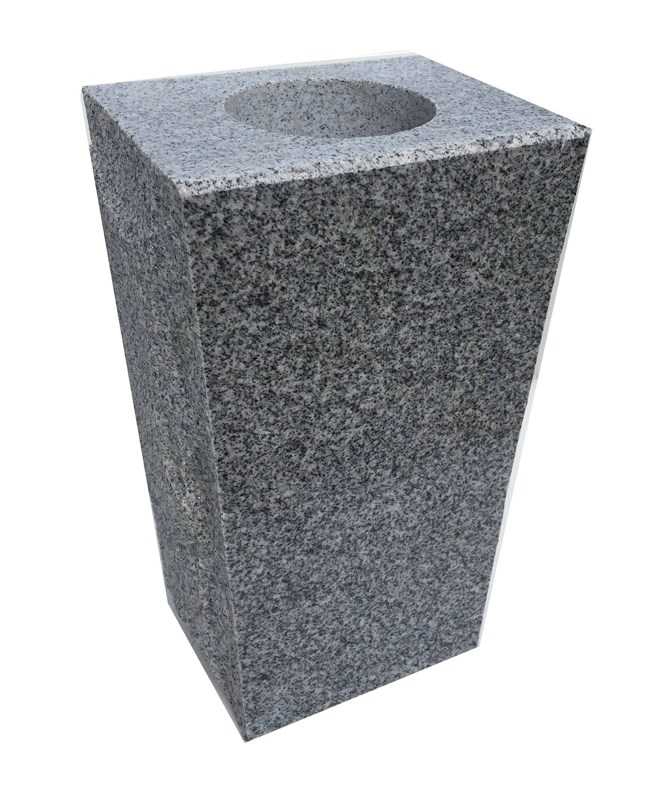 Granite Vase Tapered (5"x4"x9") Gray