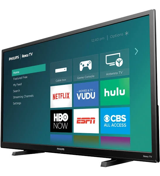 PHILIPS 32-Inch Class HD 720p Smart TV Borderless Refresh Rate 60Hz Compatible with Alexa and Google Assistant 32PFL6452/F7 (Refurbished)