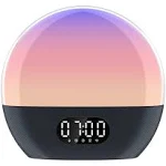 WiiM Wake-up Light, Alexa Built-in, Unlimited Sound Choices, All-in-One Sunrise Alarm Clock, Sound Machine, Sleep Routines and More -Sea Blue Green