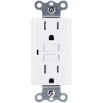 GE, White, Tamper-Resistant GFCI Receptacle Outlet, In-Wall, LED Indicator Light, UL Certified, NEC Compliant, Self-Test for Optimum Safety 15A/120V, Wallplate not included, 32075, 1 Pack