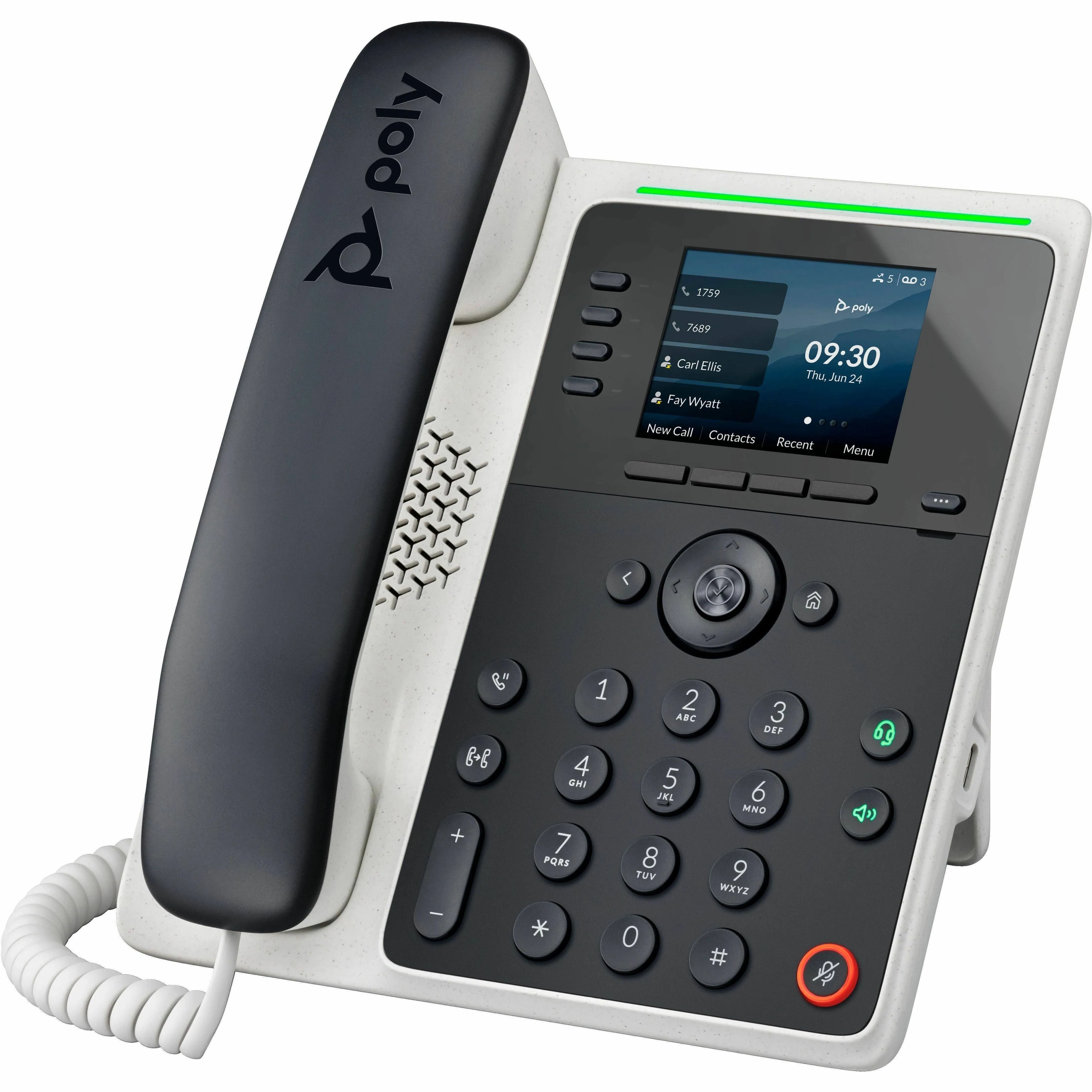 Poly Edge E220 IP Phone - Corded - Corded - Bluetooth - Desktop, Wall