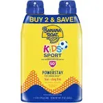 Banana Boat Kids Sport Sunscreen Spray SPF 50, Twin Pack | Kids Sunscreen Spray, Kids Sunblock Spray, Oxybenzone Free Sunscreen for Kids, Spray Sunscreen SPF 50, 6oz each