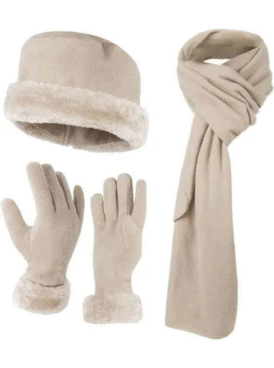 boxed-gifts Women's Warm Fleece Winter - Women's Hat and Glove Set + Hats Gloves Scarves for Women