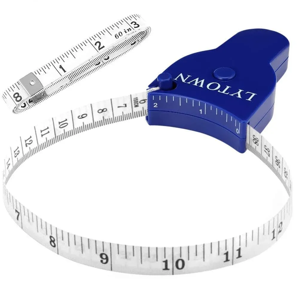 2PCS Body Measure Tape 60inch 150cm Automatic Telescopic Tape Measure for Bod...