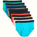 Trimfit Boys Soft 100% Cotton Tagless Briefs Underwear, Various Pack Size Options (8 Pack or 16 Pack)