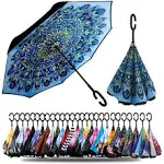 40/49/56/62 Inch Inverted Reverse Upside Down Umbrella, Extra Large Double Ca...