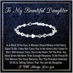 Onepurposegift<wbr/>s Daughter Bracelet, Daughter Gift, I love you Silver Heart