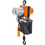 VEVOR Electric Chain Hoist, 2200 lbs/1 ton Capacity, 10 ft Lifting Height, 10 ft/min Speed, 120V, Single Phase Overhead Crane with G100 Chain, 10 ft Wired Remote Control for Garage, Shop, Hotel, Home