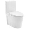 St. Tropez 1-Piece 1.1/1.6 GPF Dual Flush Elongated Toilet in Glossy White, Seat Included