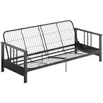 DHP Tallie Full Metal Arm Futon with 6" Thermobonded Mattress