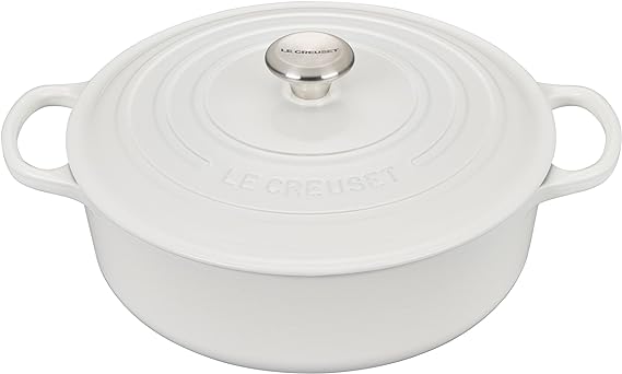 Le Creuset 6.75 qt. Signature Round Wide Dutch Oven | White