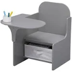 Delta Children MySize Chair Desk With Storage Bin, Bianca White