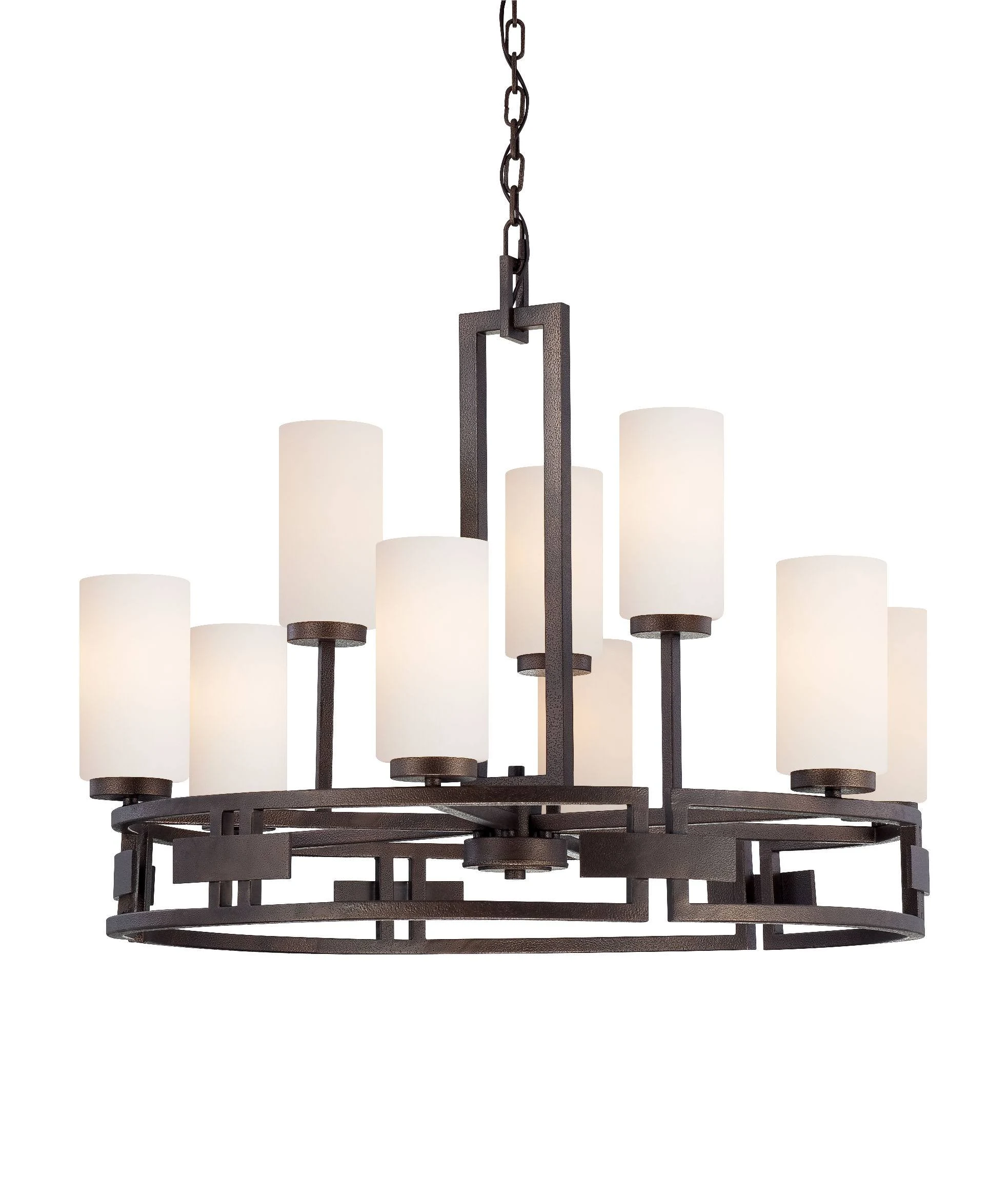 Designers Fountain 83889-FBZ Del Ray 9-Light Chandelier - Flemish Bronze