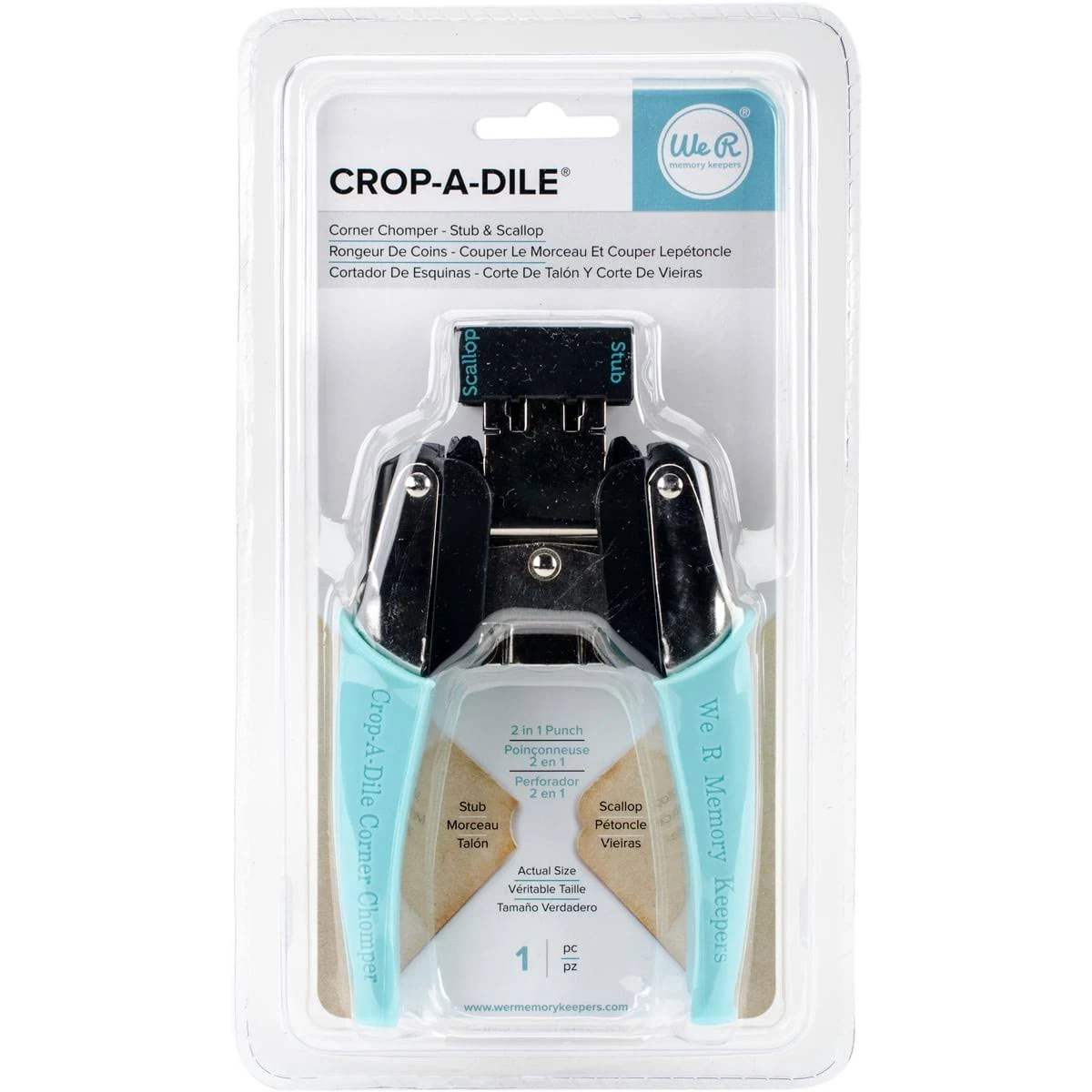 Crop-A-Dile Retro Corner Chomper Tool-Stub & Deco