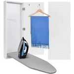 Wall Mounted Ironing Board Cabinet Foldable Fold Up &amp;Down Built in Ironing Board