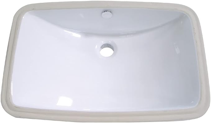 Kingston Brass LB24157 Fauceture Forum Undermount Vitreous China Bathroom Sink, White