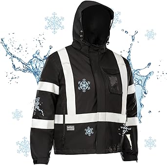 High-Visibility, Reflective, Waterproof, Insulated Safety Jacket