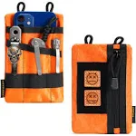 VIPERADE VE1-P Pocket Organizer, EDC Pocket Organizer Men, EDC Organizer Pouch Tool Pouch with 5 Tool Storage EDC Pouch for Flashlight, Pocket Knife, Tactical Pen, EDC Gear (Orange)