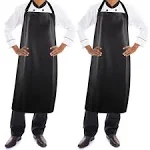 2 Pack Waterproof Rubber Vinyl Apron, Heavy Duty Chemical Resistant Work Apro...