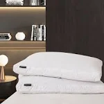 Beautyrest White Feather Down Fiber 2" Gusset Support Hotel Collection Medium Firm Bed Side Sleeper Pillow King