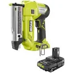 Ryobi One+ 18V Cordless Airstrike 23-Gauge 1-3/8 in. Headless Pin Nailer with 2.0 Ah Compact Battery (P318-PBP006)