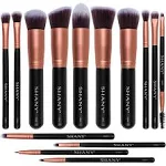 14-Piece Makeup Brush Set - Rose Gold