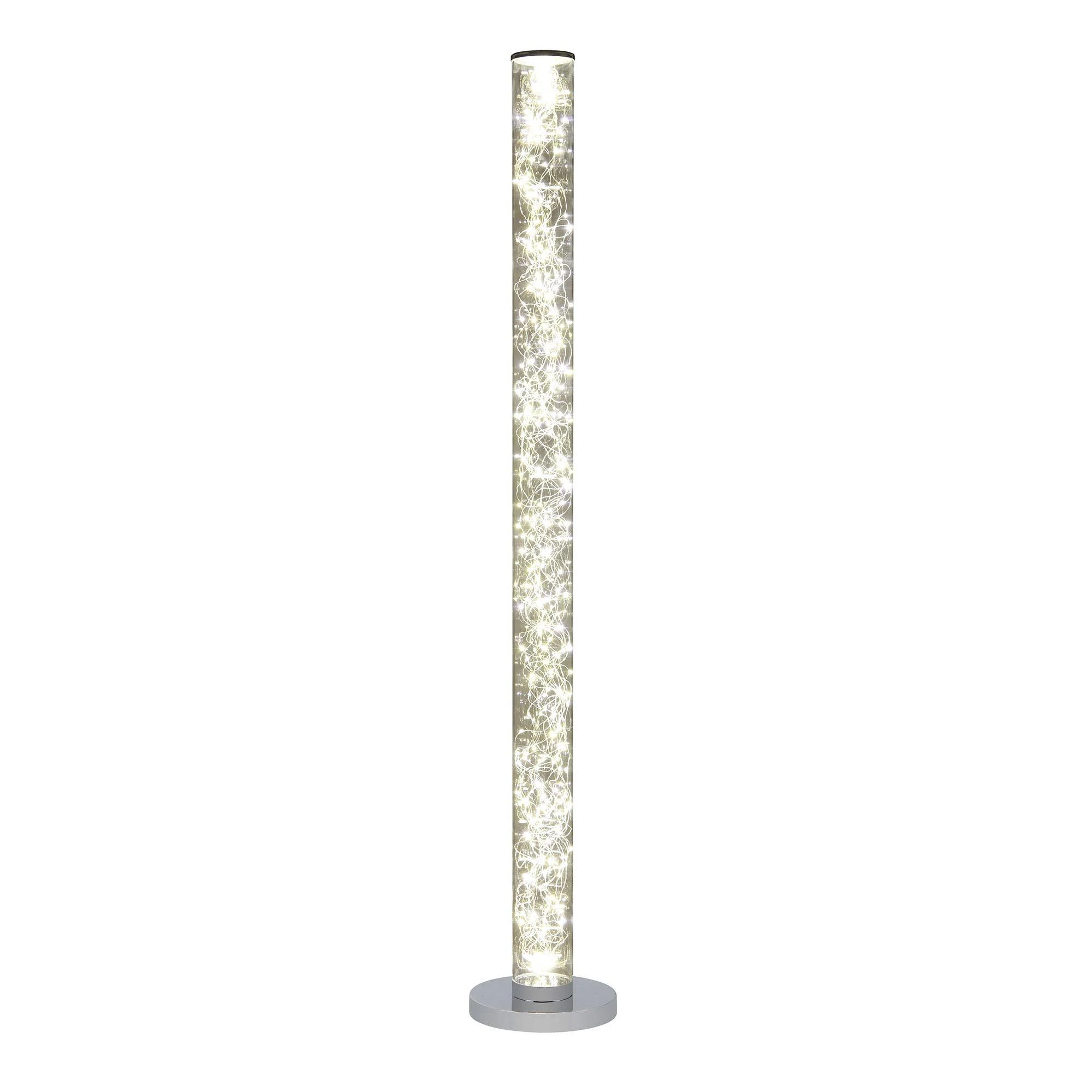 Exposed Rope Led Minari Clear and chrome Column Floor Lamp ORE HBL2112