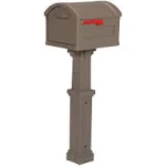 Grand Haven Mocha, Extra Large, Plastic, Mailbox and Post Combo