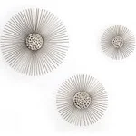 Sola Silver Starburst Metal Wall Art Set of 3