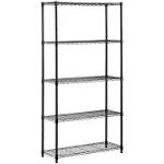 Honey Can Do 5-Tier Standard Duty Steel Shelf, Black