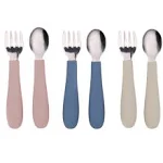 WeeSprout Toddler Utensils 3 Forks &amp; 3 Spoons 188 Stainless Steel &amp; Food Grad...