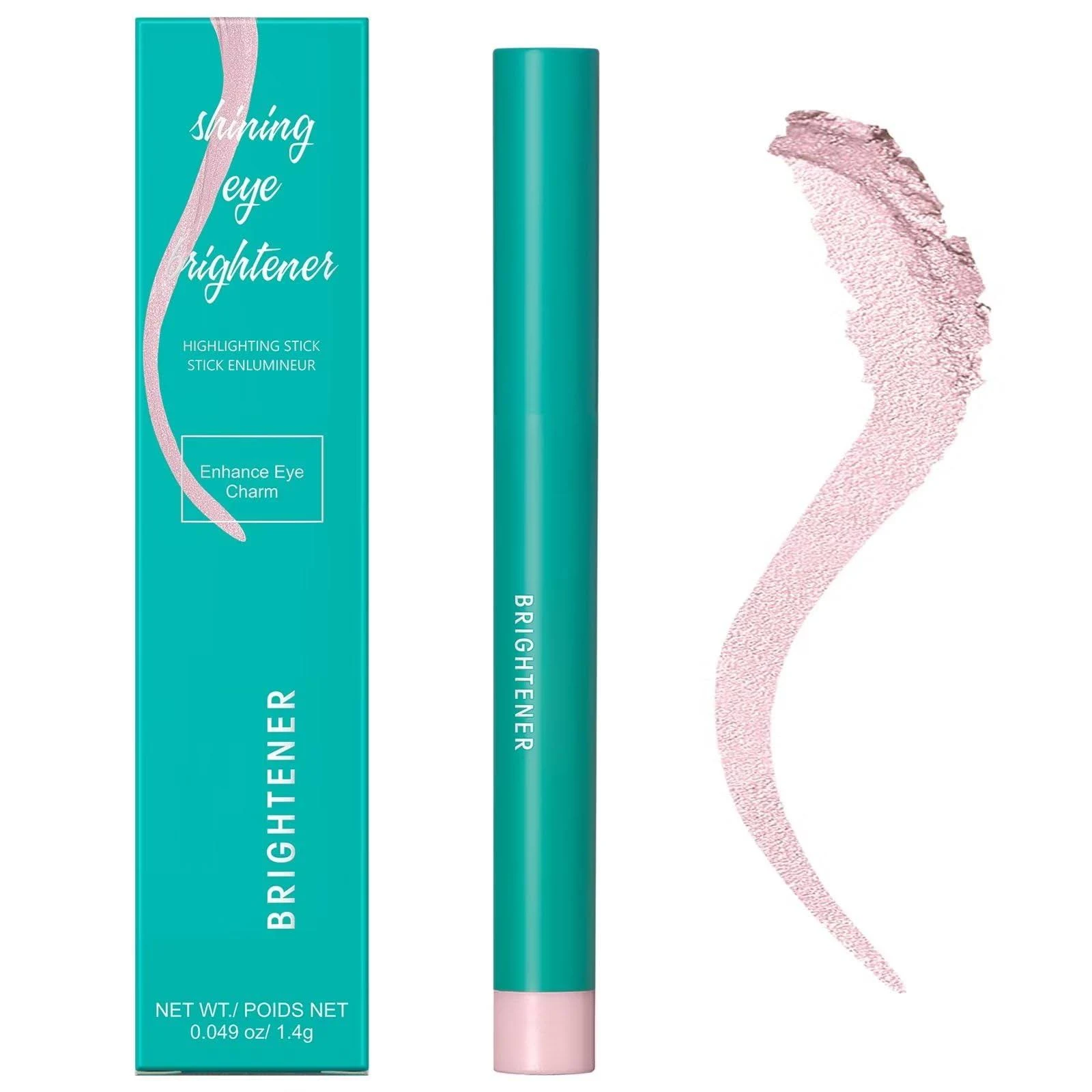 Eyeshadow Stick,Eye Shadow Brightener Stick(1#Soft Pink Shimmer)