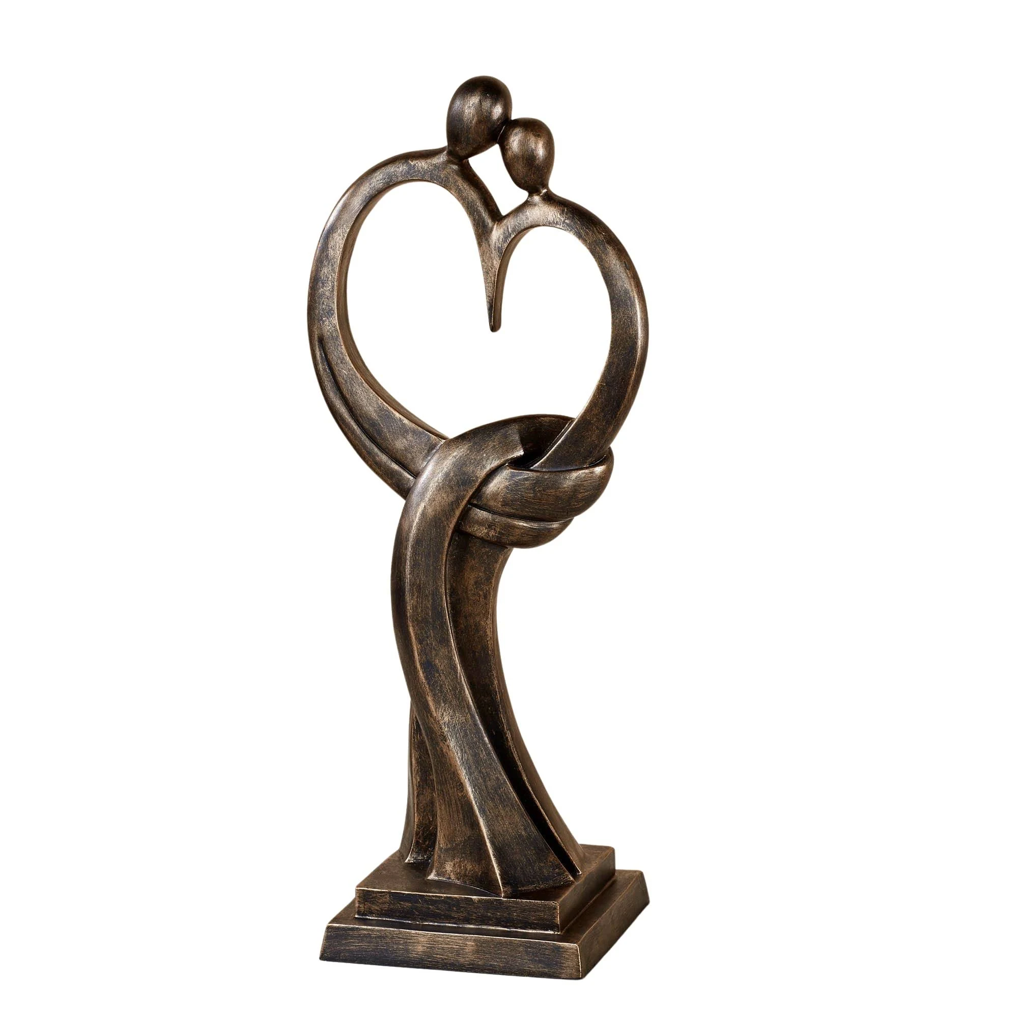 Touch of Class Everlasting Love Sculpture Bronze One size, Crafted from Resin, Measures 20 Inches in Height - Modern Decorative Sculptures for Table