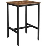 VASAGLE High Top Bar Table | SONGMICS Home Ebony Black + Black