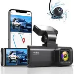 REDTIGER Dash Cam Front Rear, 4K/2.5K Full HD Dash Camera for Cars, Included 32GB Card, Built-in Wi-Fi GPS, 3.16” IPS Screen, Night Vision, 170°Wide Angle, WDR, 24H Parking Mode(F7NP)