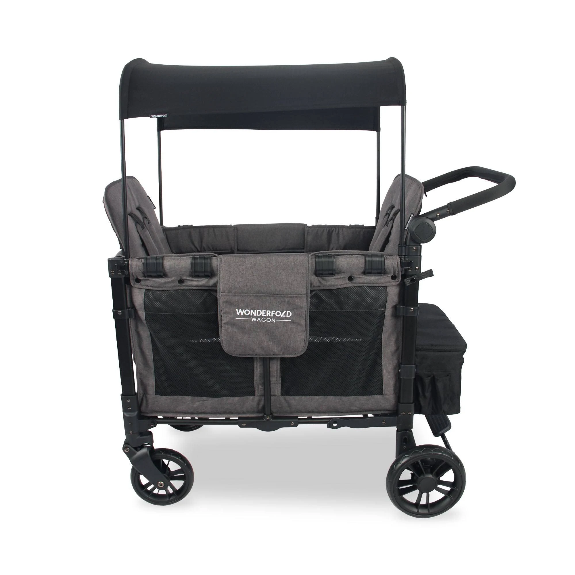 Wonderfold W2 Elite Double Stroller Wagon Gray