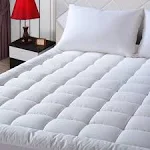 EASELAND OlympicQueen Mattress Pad Pillow Top Mattress Cover Quilted Fitted Mattress Protector Cotton Top 8-21" Deep Pocket Expanded Mattress Topper