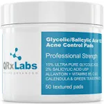 Glycolic/Salic<wbr/>ylic Acid 10/2 Acne Control Pads with 10% Ultra Pure Glycolic + 2%