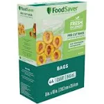 FoodSaver Pre-Cut Heat Seal Bags, Quart - 44 count