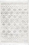 nuLOOM Ansley Soft Lattice Textured Tassel Accent Rug, 3' x 5', Beige