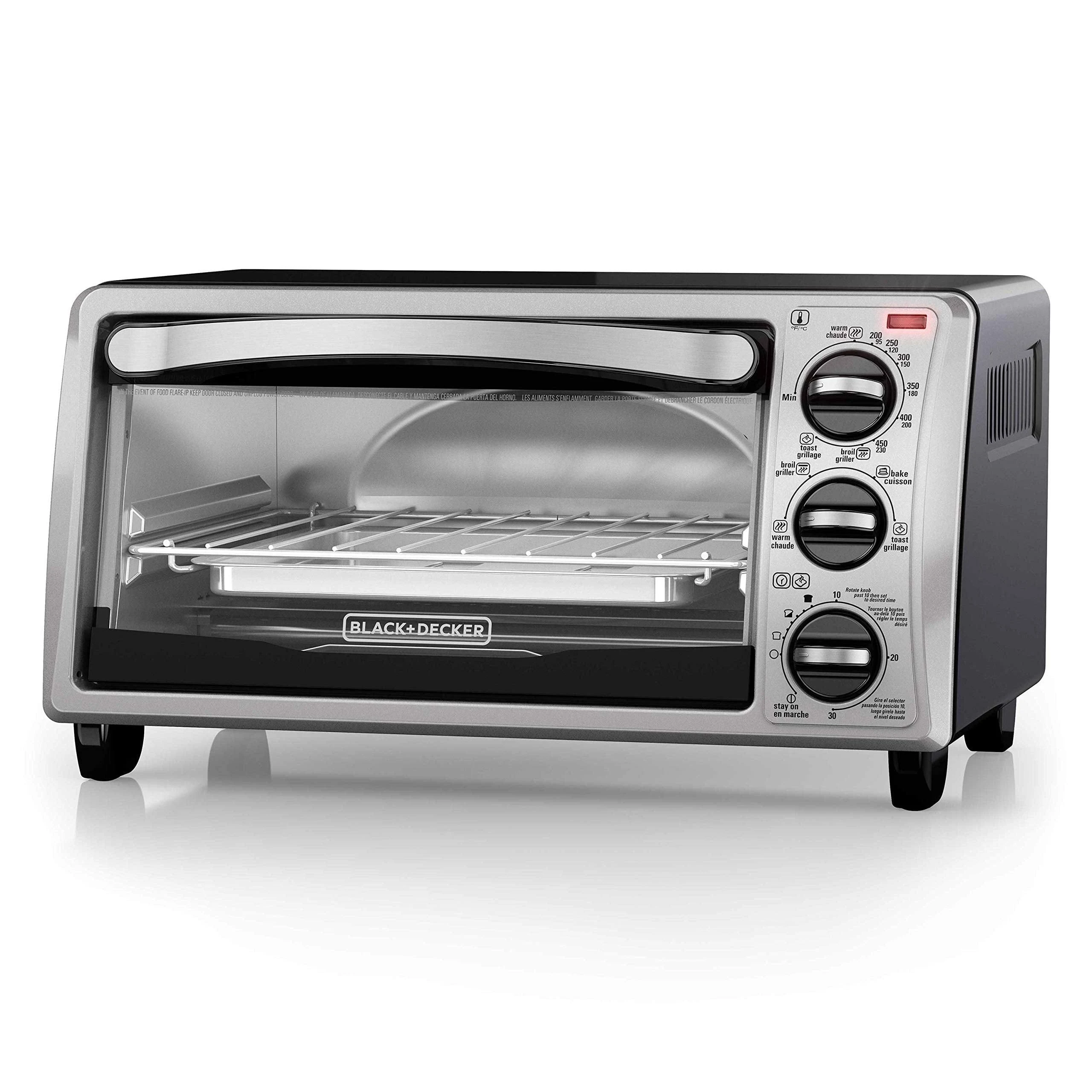 BLACK+DECKER 4-Slice Toaster Oven TO1303SB