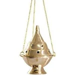 Accessories - Brass Burners Hanging Censer/Charcoa<wbr/>l Incense Burner, 4.5&#034; H