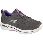 Skechers Women's Go Walk Arch Fit-Unify Sneaker, Gray/Lavender, 6.5