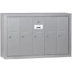 Salsbury Industries 3505ASU Vertical Mailbox - 5 Doors - Aluminum - Surface Mounted - USPS Access