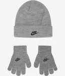 Nike Kids' Nan Futura Beanie Set, Dark Grey Heather