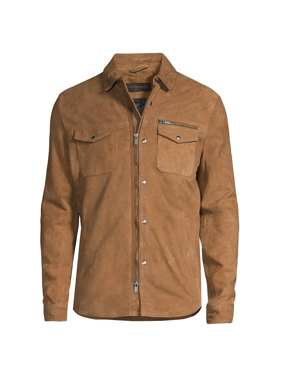 John Varvatos Men's Shilo Light Suede Shirt Jacket